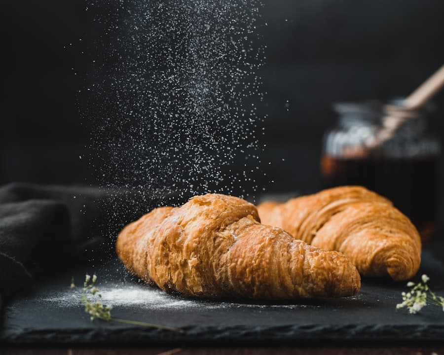 Golden croissants and pastries fresh from the oven